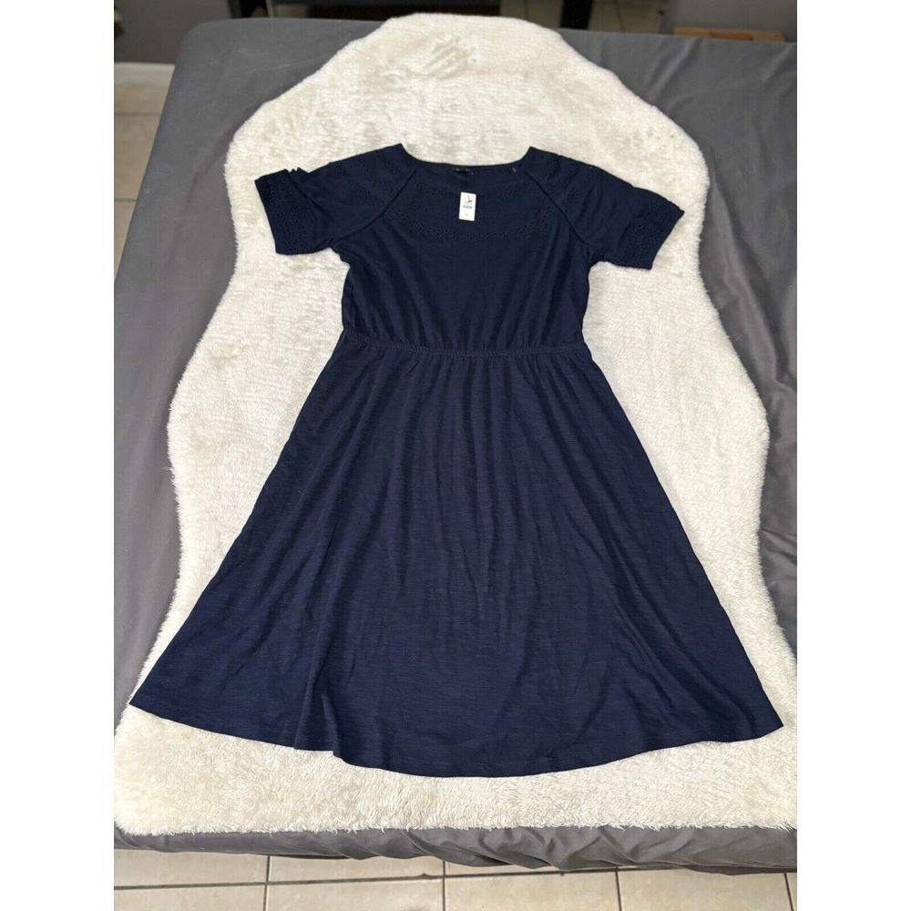 New‎ Talbots Women's Navy Blue Shirt Dress Size Medium